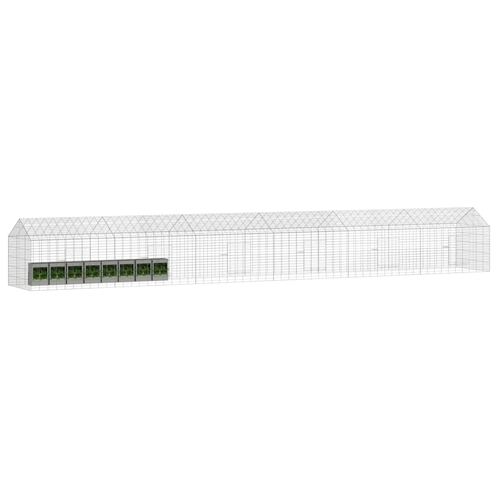 Gabbia per Conigli Argento 600 x 78 x 78 cm Acciaio zincato | homemem39