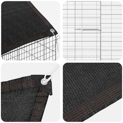 Gabbia per Conigli Argento 100 x 78 x 78 cm Acciaio zincato | homemem39