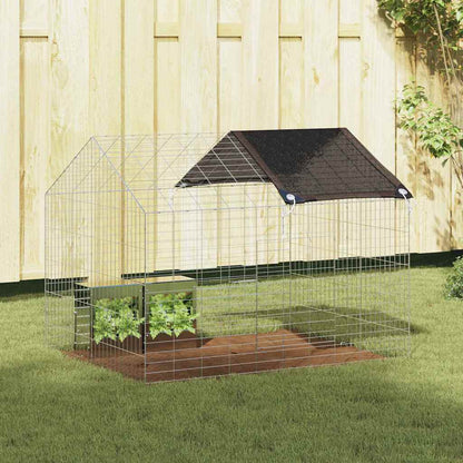 Gabbia per Conigli Argento 100 x 78 x 78 cm Acciaio zincato | homemem39