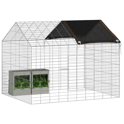 Gabbia per Conigli Argento 100 x 78 x 78 cm Acciaio zincato | homemem39