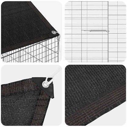 Gabbia per Conigli Argento 200 x 78 x 78 cm Acciaio zincato