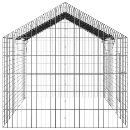 Gabbia per Conigli Argento 200 x 78 x 78 cm Acciaio zincato | homemem39