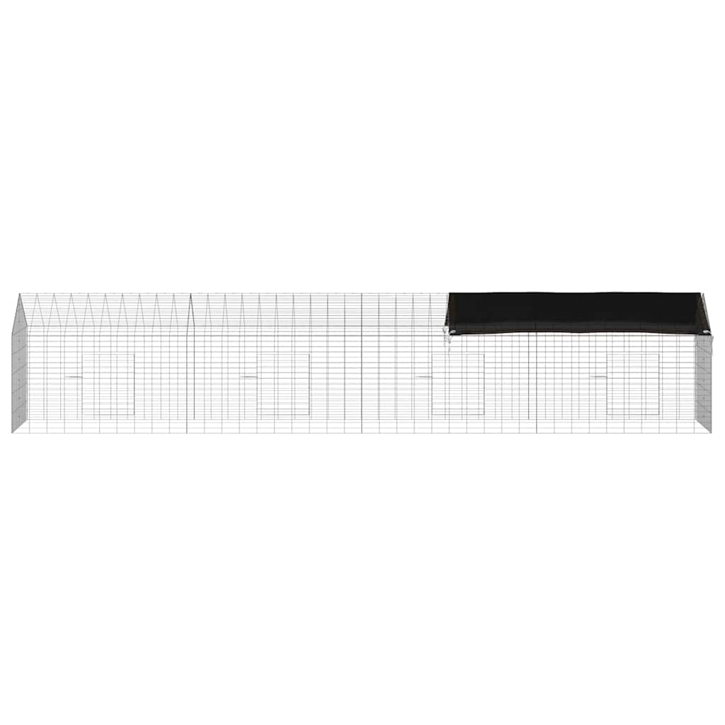 Gabbia per Conigli Argento 400 x 78 x 78 cm Acciaio zincato | homemem39