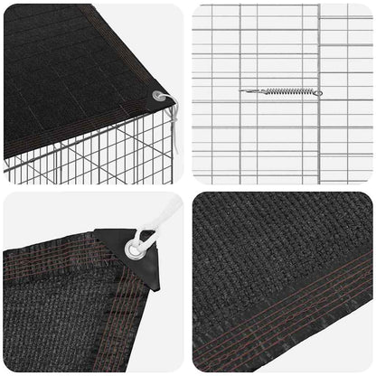 Gabbia per Conigli Argento 600 x 78 x 78 cm Acciaio zincato | homemem39