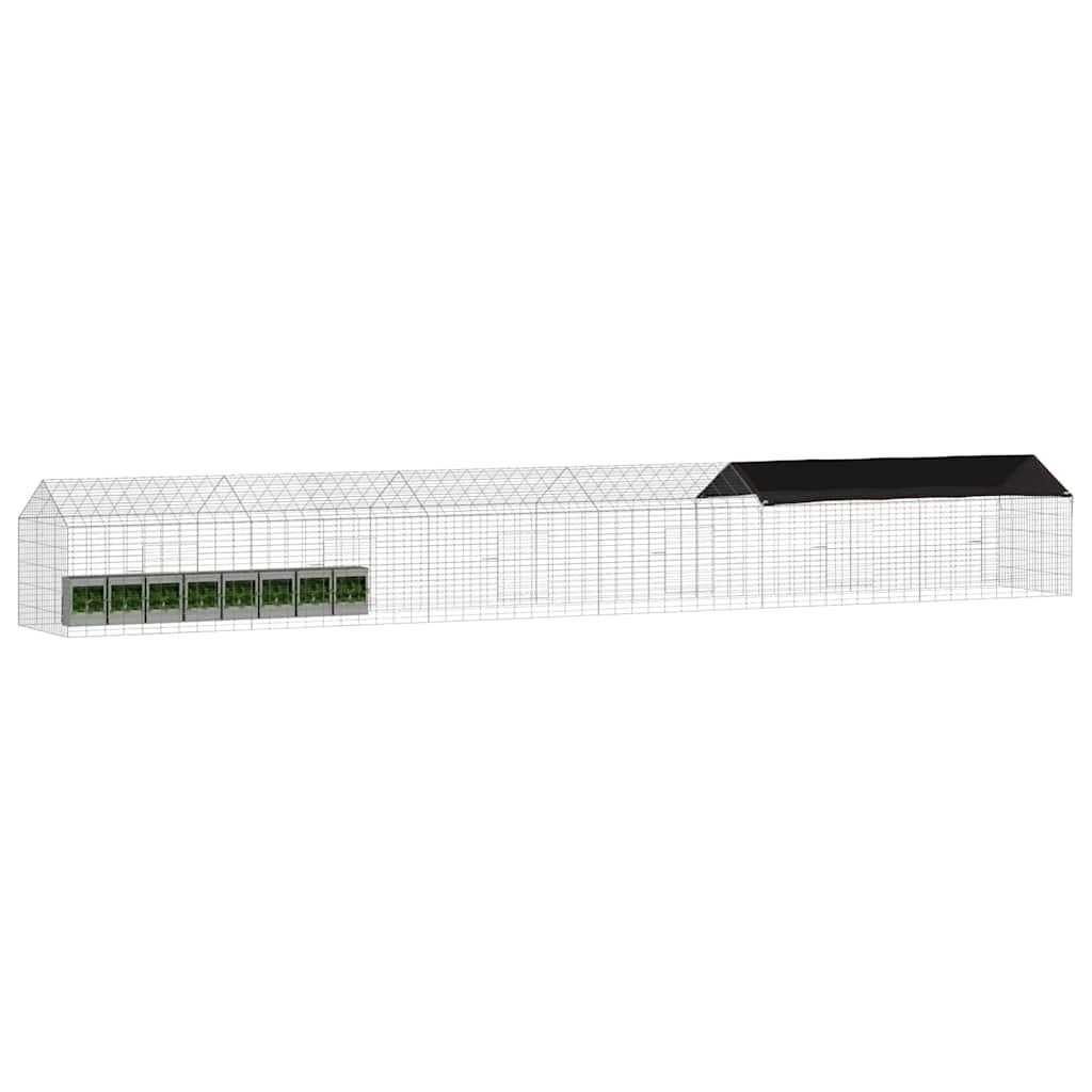 Gabbia per Conigli Argento 600 x 78 x 78 cm Acciaio zincato | homemem39