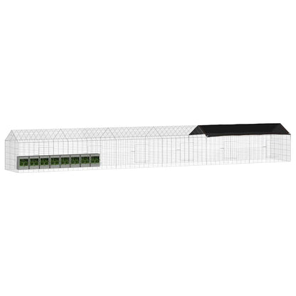 Gabbia per Conigli Argento 600 x 78 x 78 cm Acciaio zincato | homemem39
