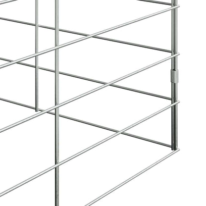 Gabbia per Conigli Argento 100 x 100 x 210 cm Acciaio zincato | homemem39