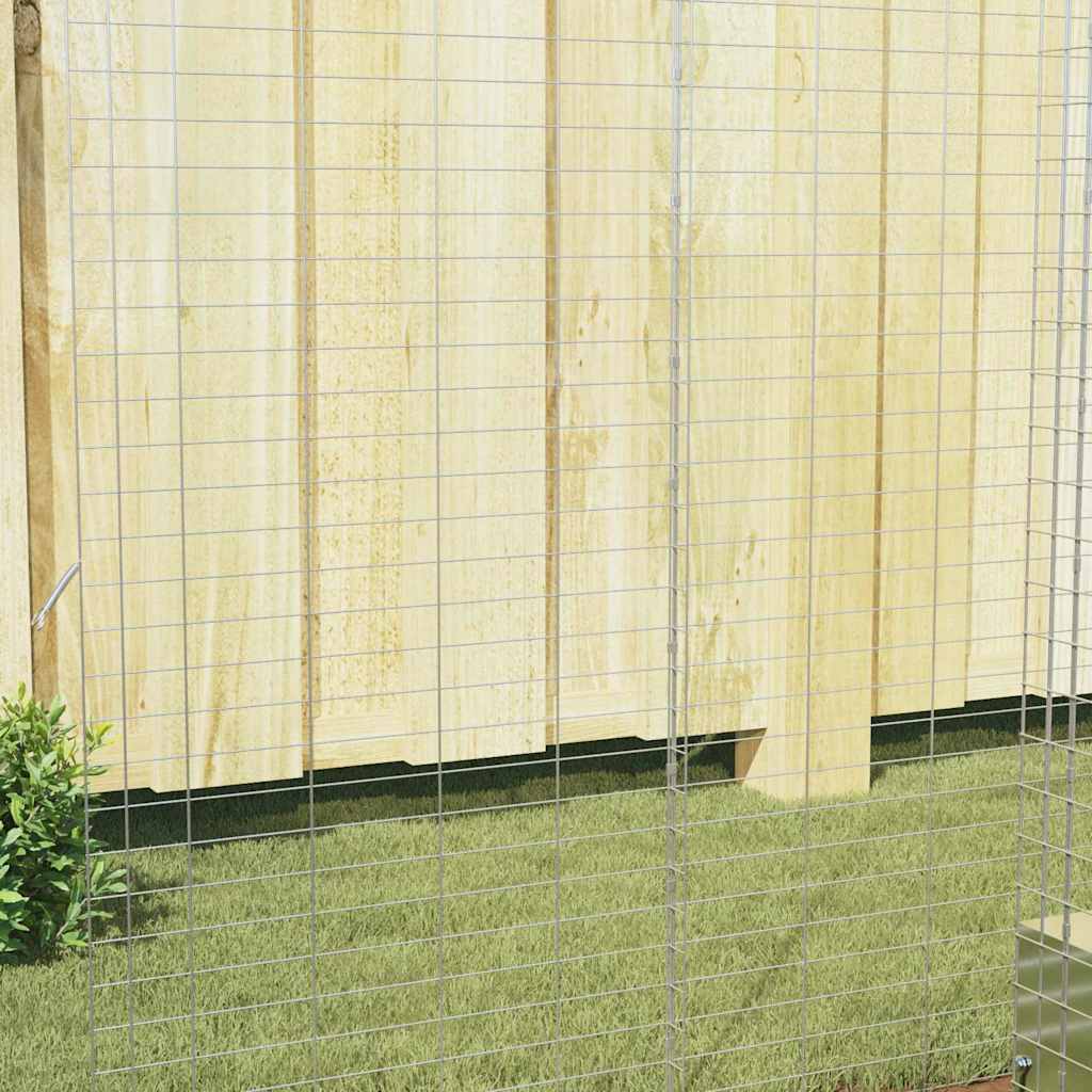 Gabbia per Conigli Argento 100 x 100 x 210 cm Acciaio zincato | homemem39