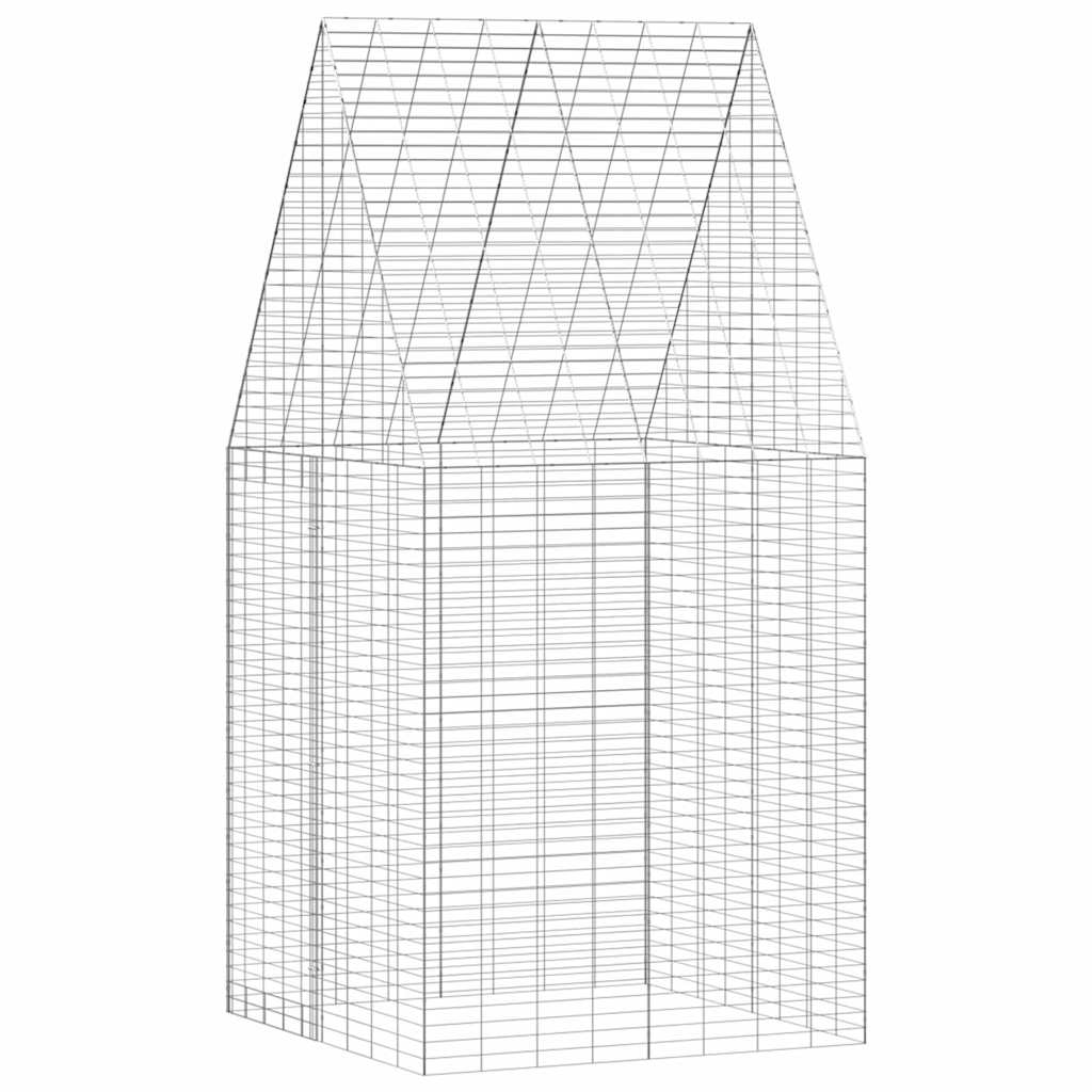Gabbia per Conigli Argento 100 x 100 x 210 cm Acciaio zincato | homemem39
