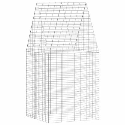 Gabbia per Conigli Argento 100 x 100 x 210 cm Acciaio zincato | homemem39