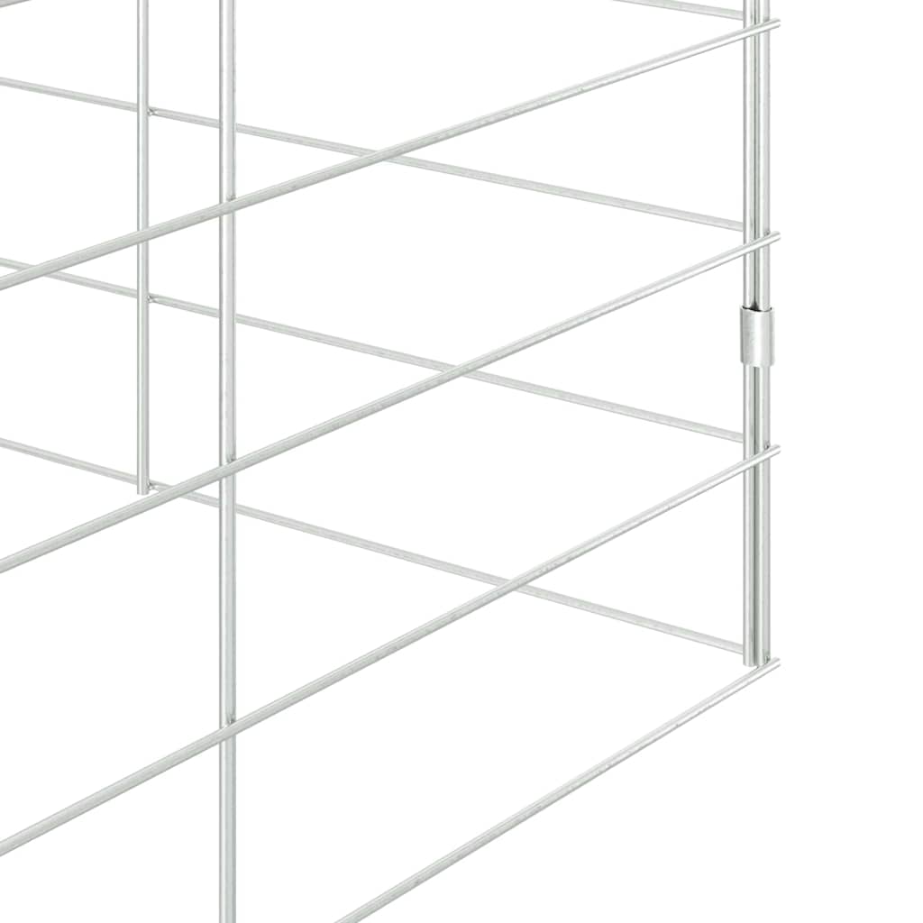 Gabbia per Conigli Argento 200 x 100 x 210 cm Acciaio zincato | homemem39