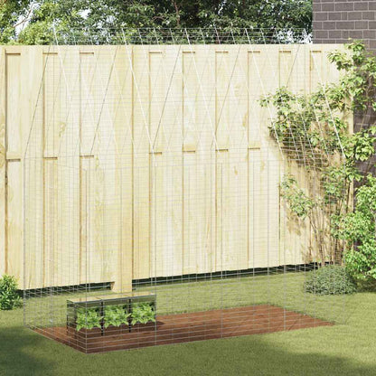 Gabbia per Conigli Argento 200 x 100 x 210 cm Acciaio zincato | homemem39