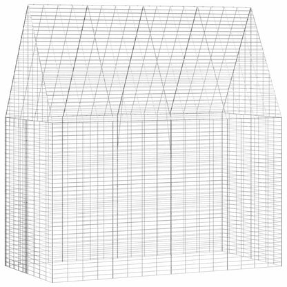 Gabbia per Conigli Argento 200 x 100 x 210 cm Acciaio zincato | homemem39
