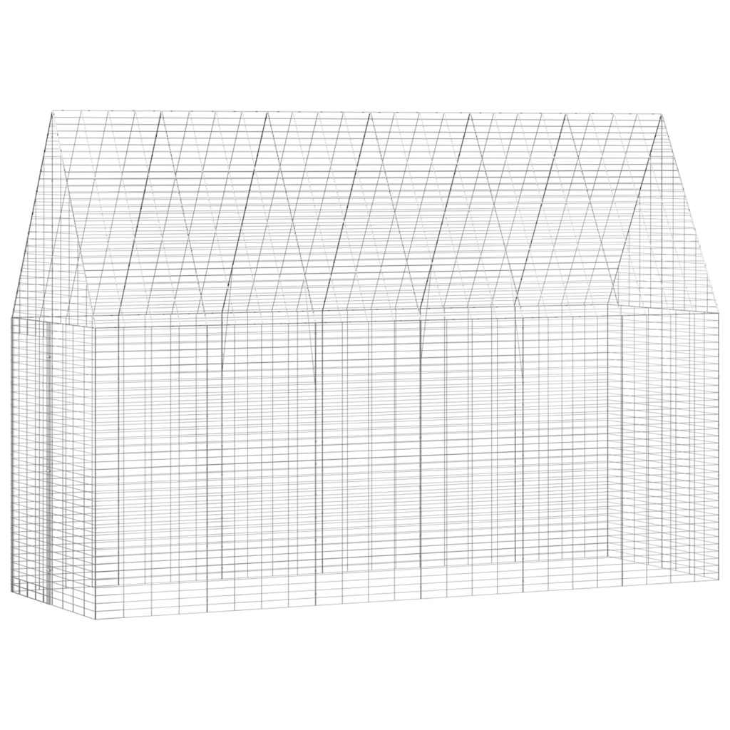Gabbia per Conigli Argento 300 x 100 x 210 cm Acciaio zincato | homemem39