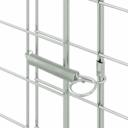 Gabbia per Conigli Argento 400 x 100 x 210 cm Acciaio zincato | homemem39