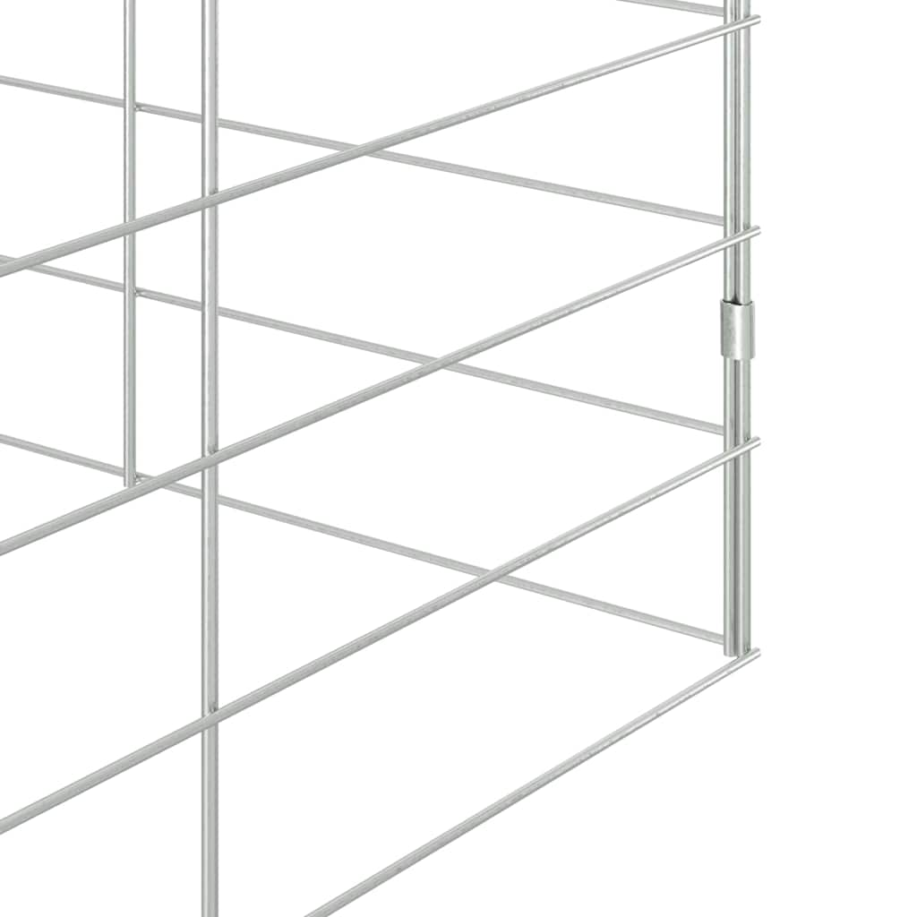 Gabbia per Conigli Argento 400 x 100 x 210 cm Acciaio zincato | homemem39