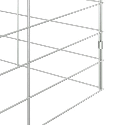 Gabbia per Conigli Argento 400 x 100 x 210 cm Acciaio zincato | homemem39