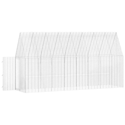 Gabbia per Conigli Argento 400 x 100 x 210 cm Acciaio zincato | homemem39