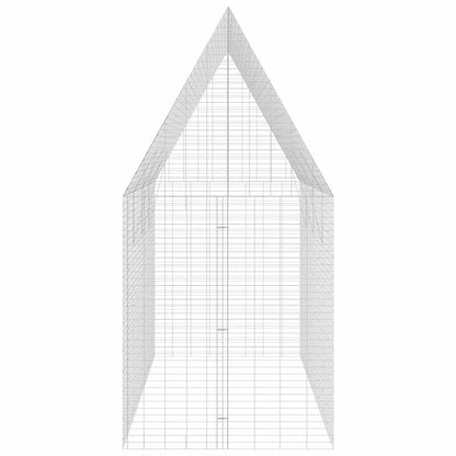 Gabbia per Conigli Argento 400 x 100 x 210 cm Acciaio zincato | homemem39