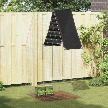 Gabbia per Conigli Argento 100 x 100 x 210 cm Acciaio zincato | homemem39