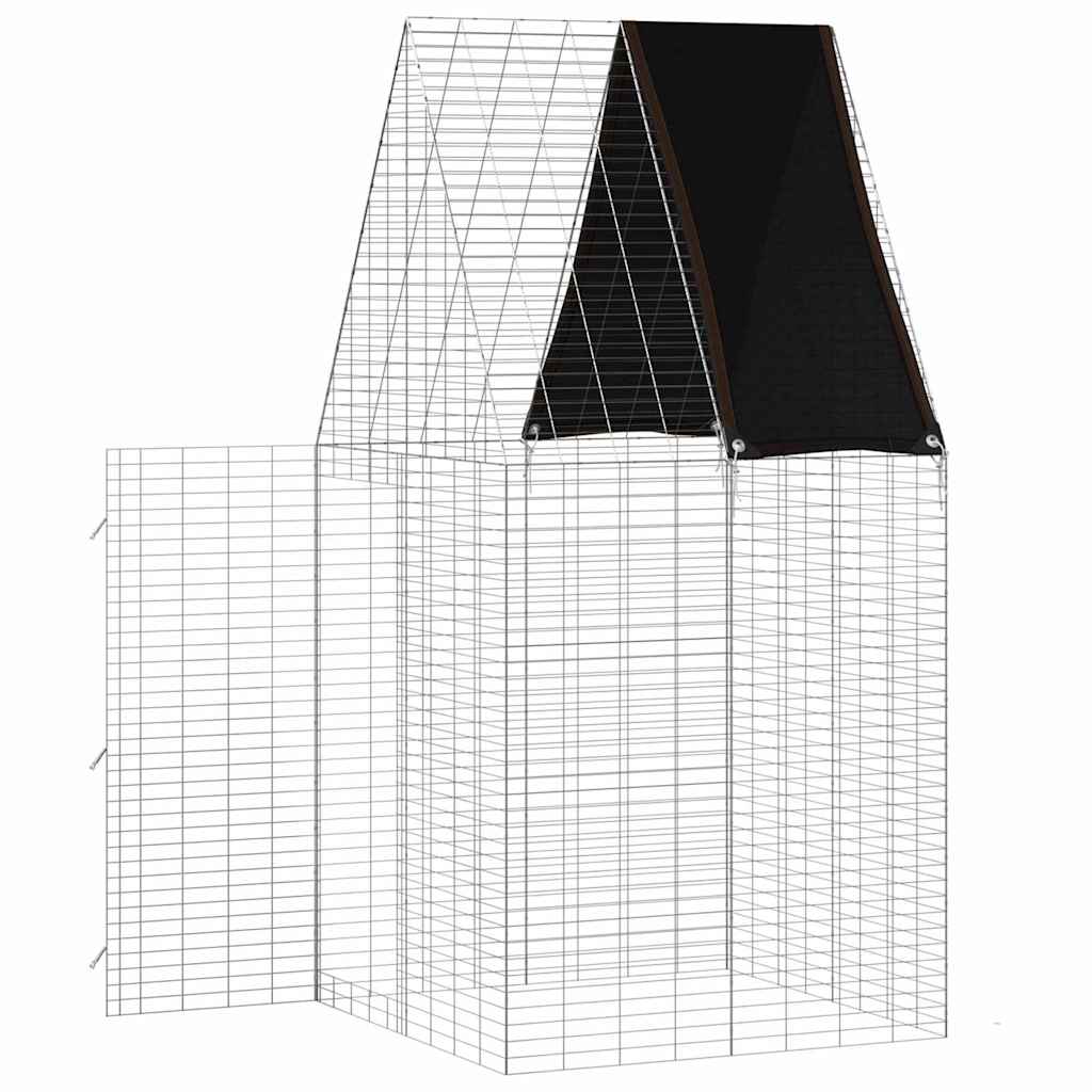 Gabbia per Conigli Argento 100 x 100 x 210 cm Acciaio zincato | homemem39