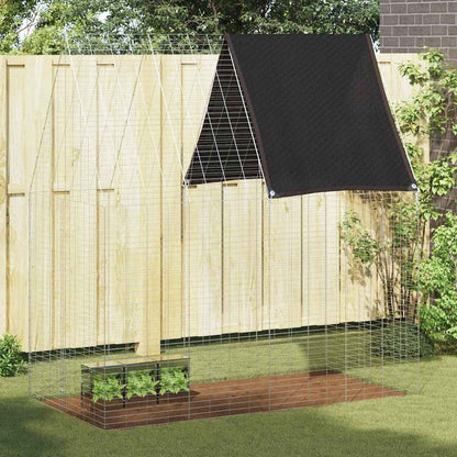 Gabbia per Conigli Argento 200 x 100 x 210 cm Acciaio zincato | homemem39