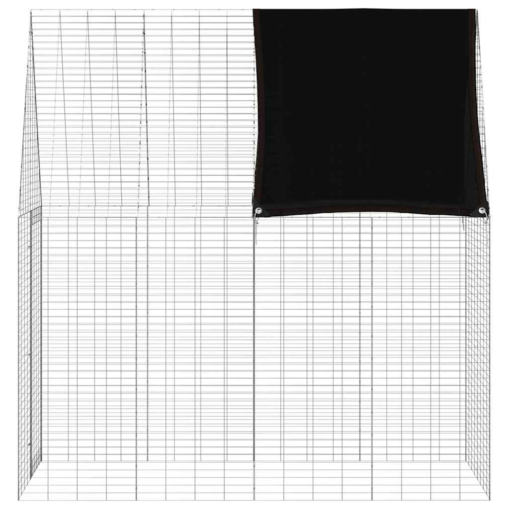 Gabbia per Conigli Argento 200 x 100 x 210 cm Acciaio zincato | homemem39