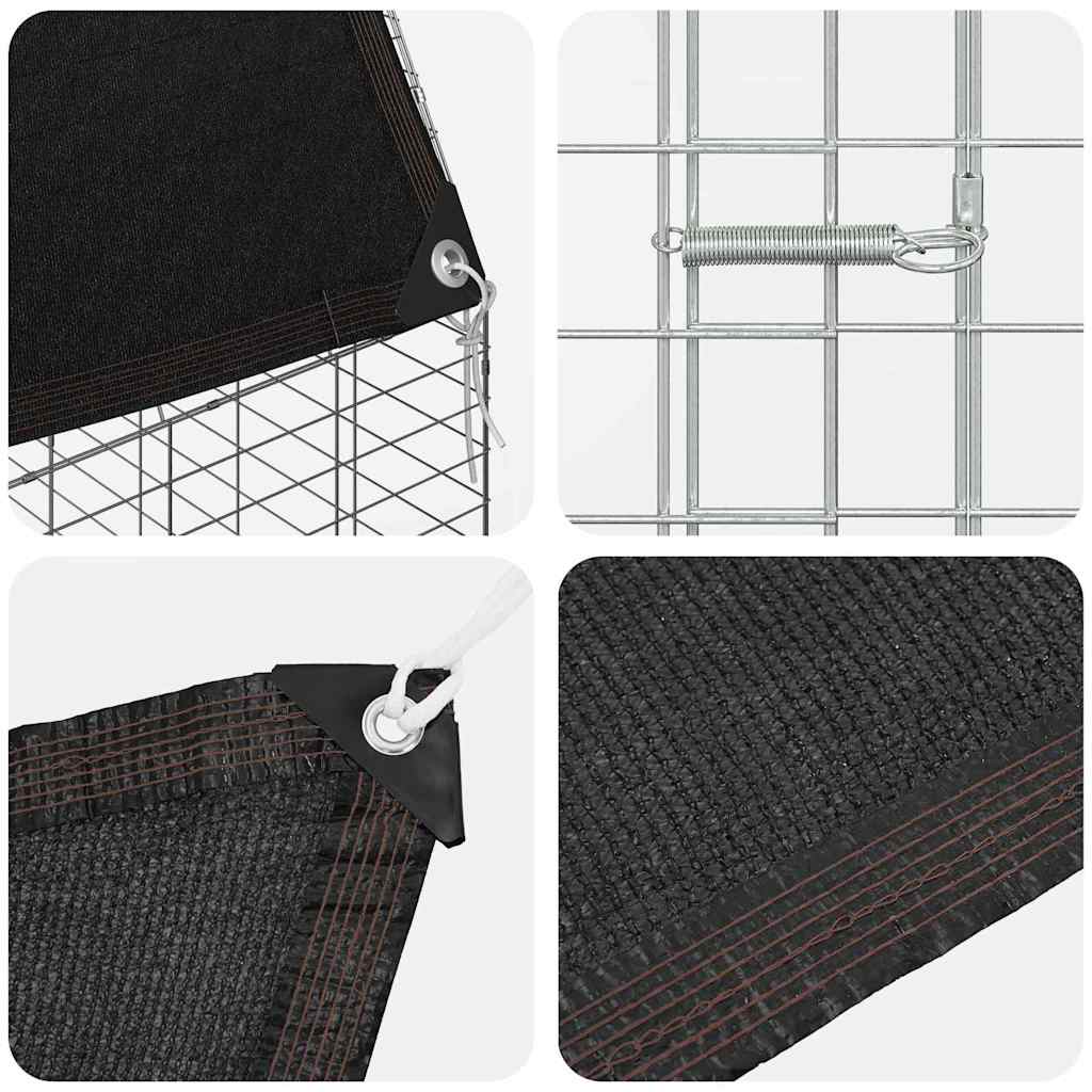 Gabbia per Conigli Argento 300 x 100 x 210 cm Acciaio zincato | homemem39