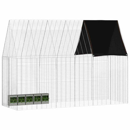 Gabbia per Conigli Argento 300 x 100 x 210 cm Acciaio zincato | homemem39