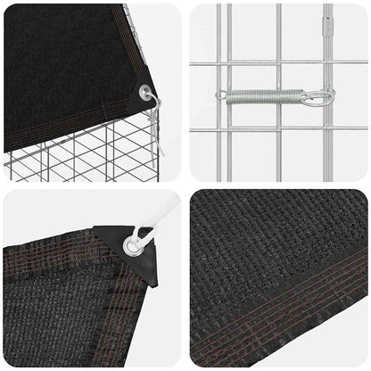 Gabbia per Conigli Argento 400 x 100 x 210 cm Acciaio zincato | homemem39