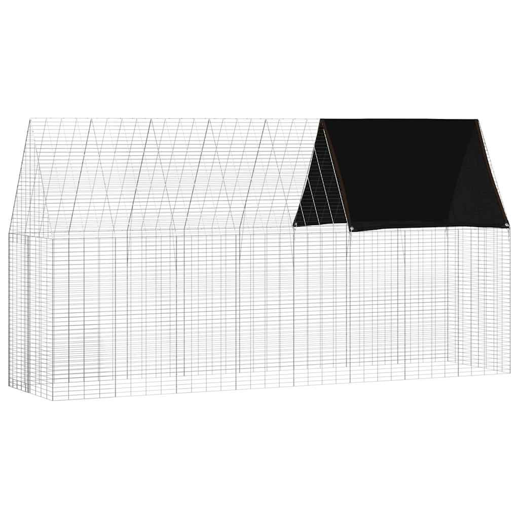 Gabbia per Conigli Argento 400 x 100 x 210 cm Acciaio zincato | homemem39
