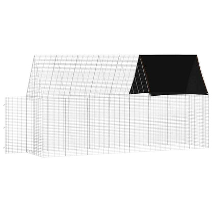 Gabbia per Conigli Argento 400 x 100 x 210 cm Acciaio zincato | homemem39