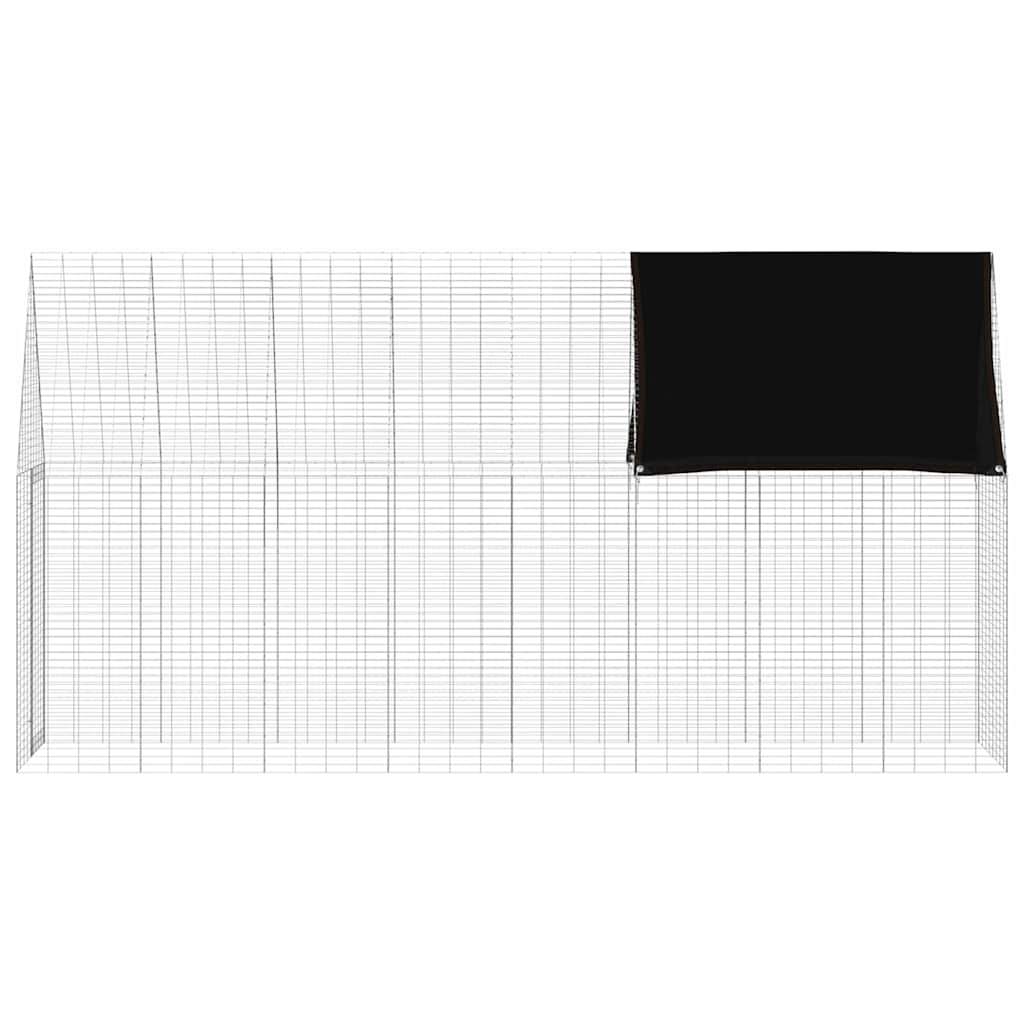 Gabbia per Conigli Argento 400 x 100 x 210 cm Acciaio zincato | homemem39