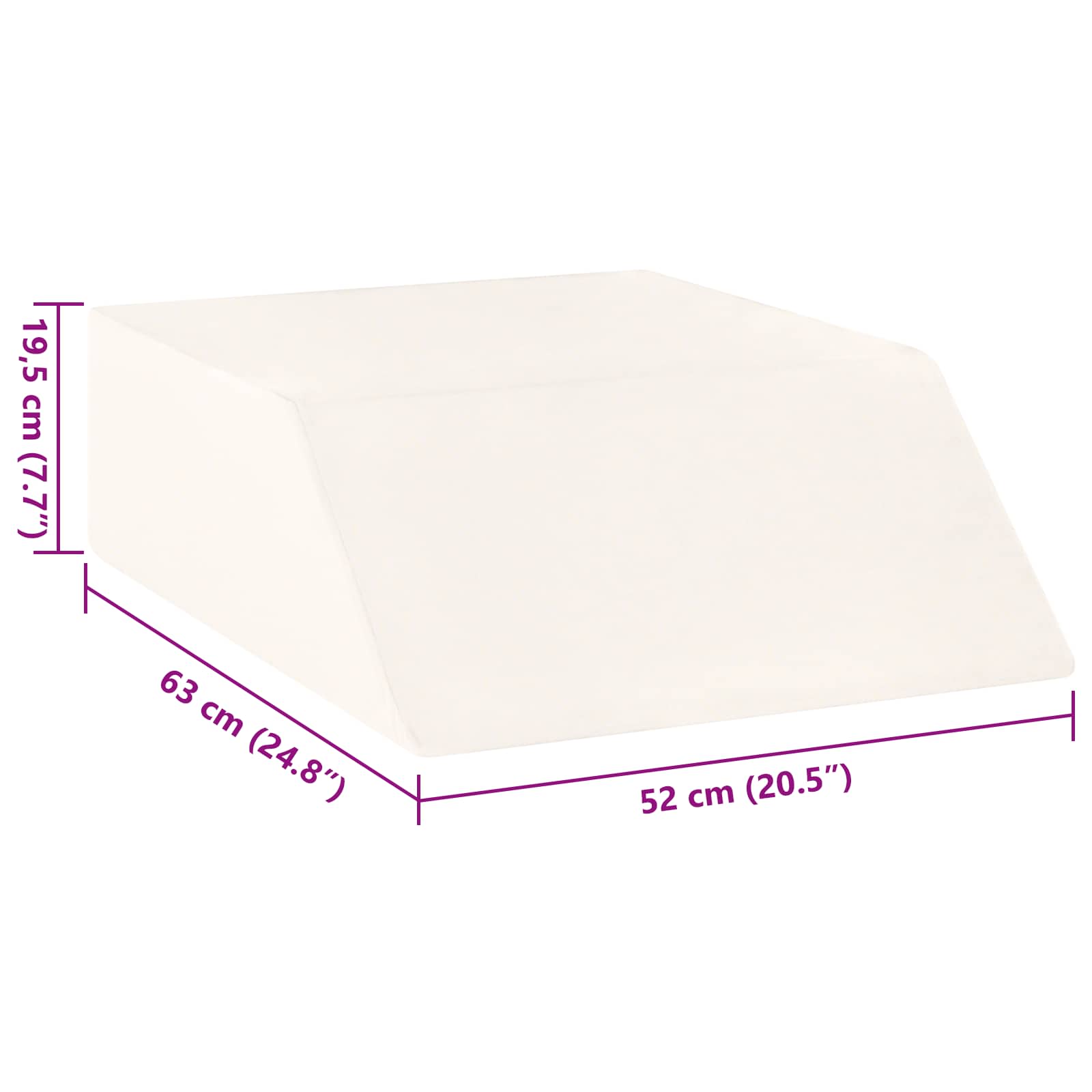 Cuscino per Gambe Bianco 63 x 52 x 19,5 cm Schiuma PU | homemem39