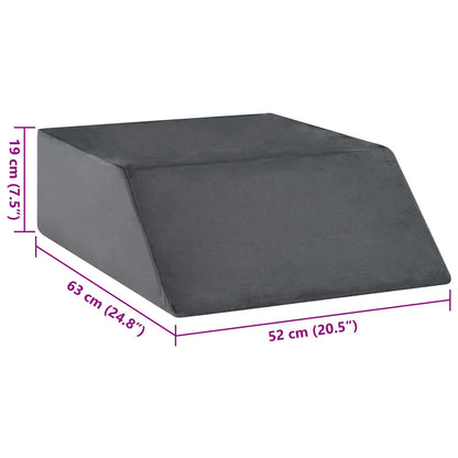 Cuscino per Gambe Tinta unita Grigio 63 x 52 x 19 cm Schiuma PU | homemem39