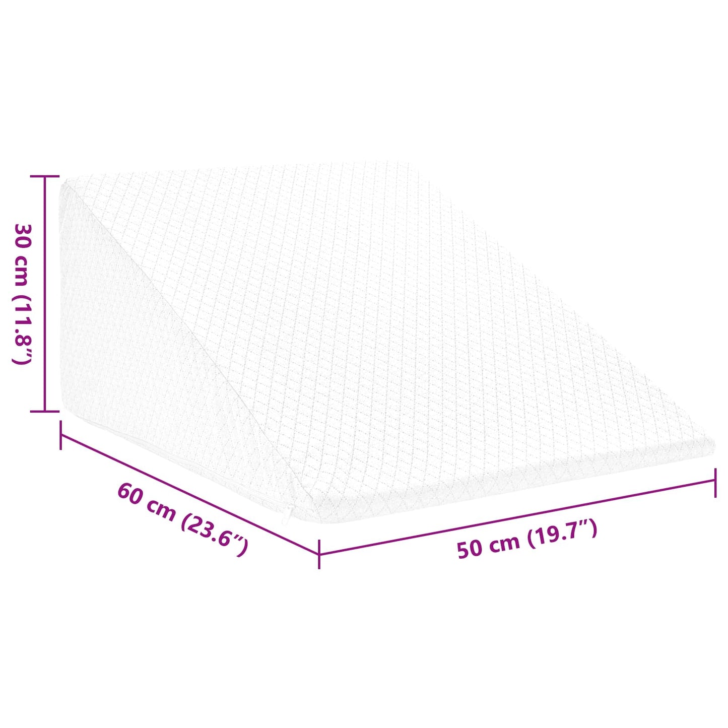 Cuscino per Gambe Bianco 60 x 50 x 30 cm Schiuma Memory | homemem39