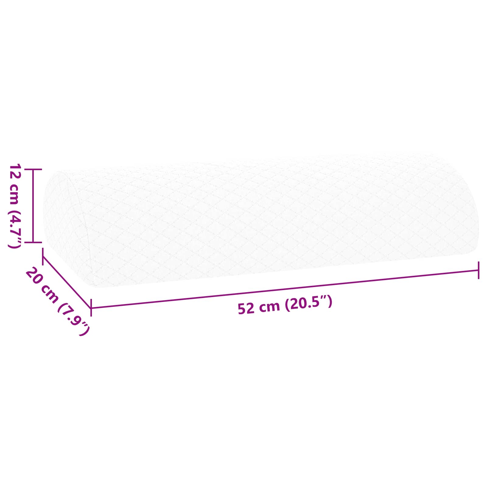 Cuscino per Gambe Bianco 52 x 20 x 12 cm Schiuma Memory | homemem39