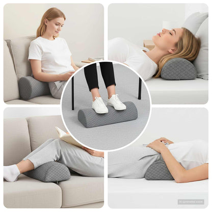 Cuscino per Gambe Grigio 52 x 20 x 11 cm Schiuma Memory | homemem39