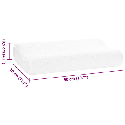 Cuscino da Letto Bianco 50 x 30 x 10,5 cm Schiuma Memory | homemem39