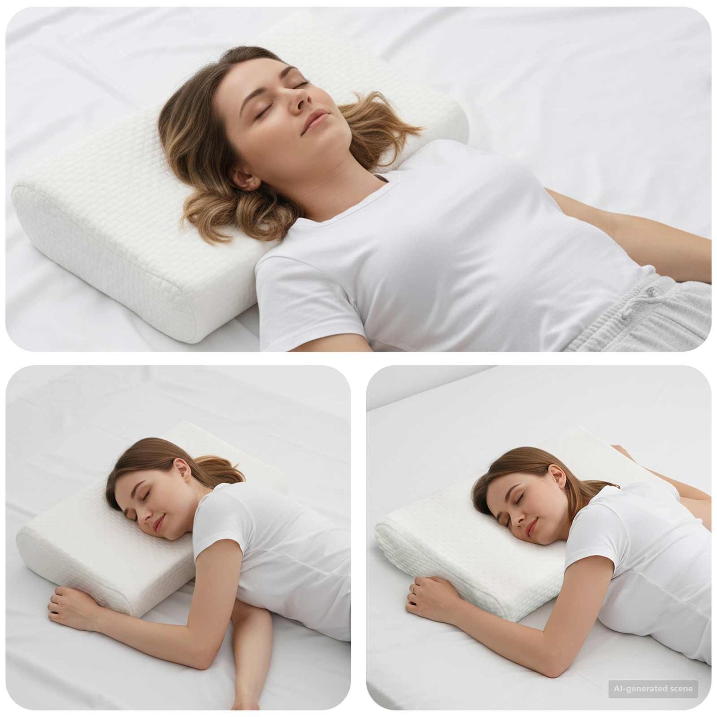 Cuscino da Letto Bianco 80 x 40 x 12,5 cm Schiuma Memory | homemem39