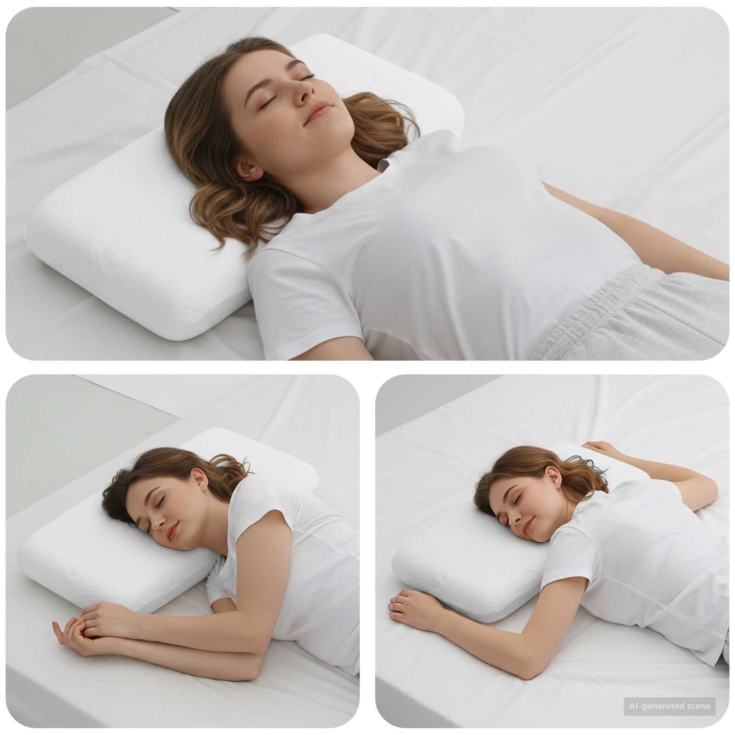 Cuscino da Letto Bianco 70 x 36 x 6,5 cm Schiuma Memory | homemem39