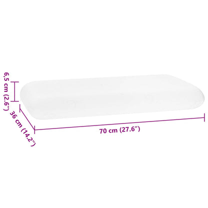 Cuscino da Letto Bianco 70 x 36 x 6,5 cm Schiuma Memory | homemem39