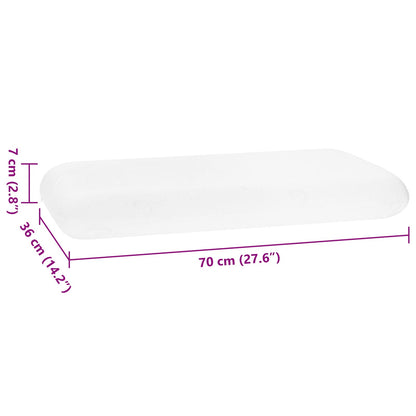 Cuscino da Letto Bianco 70 x 36 x 7 cm Schiuma Memory | homemem39