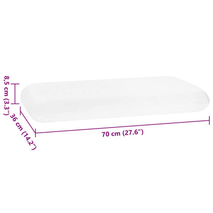 Cuscino da Letto Bianco 70 x 36 x 8,5 cm Schiuma Memory | homemem39