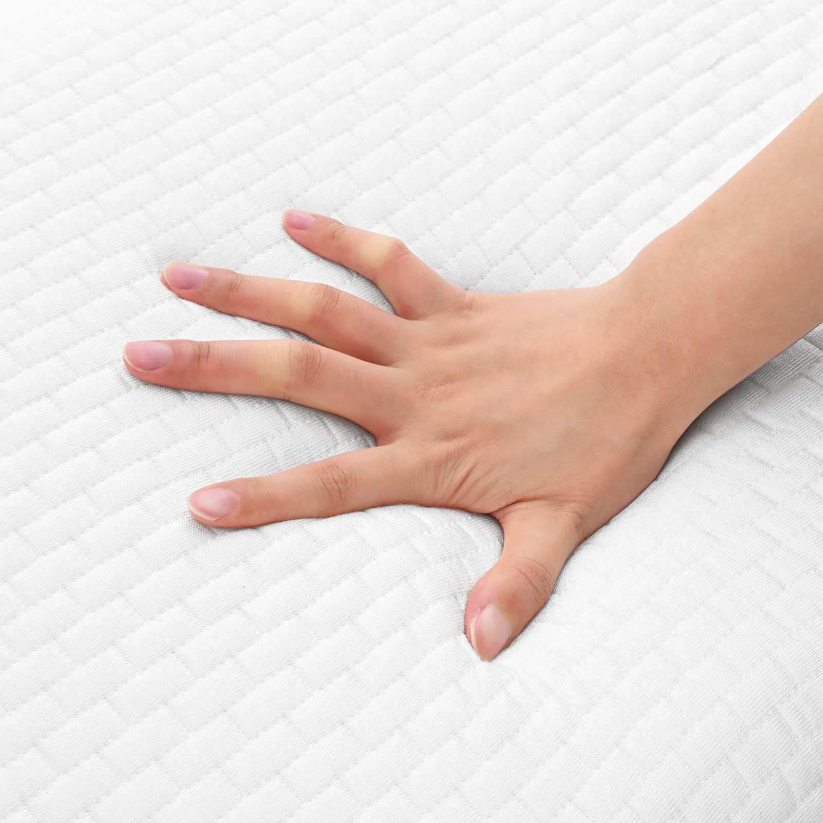 Cuscino da Letto Tinta unita Bianco 70 x 35 x 10 cm Schiuma Gel | homemem39
