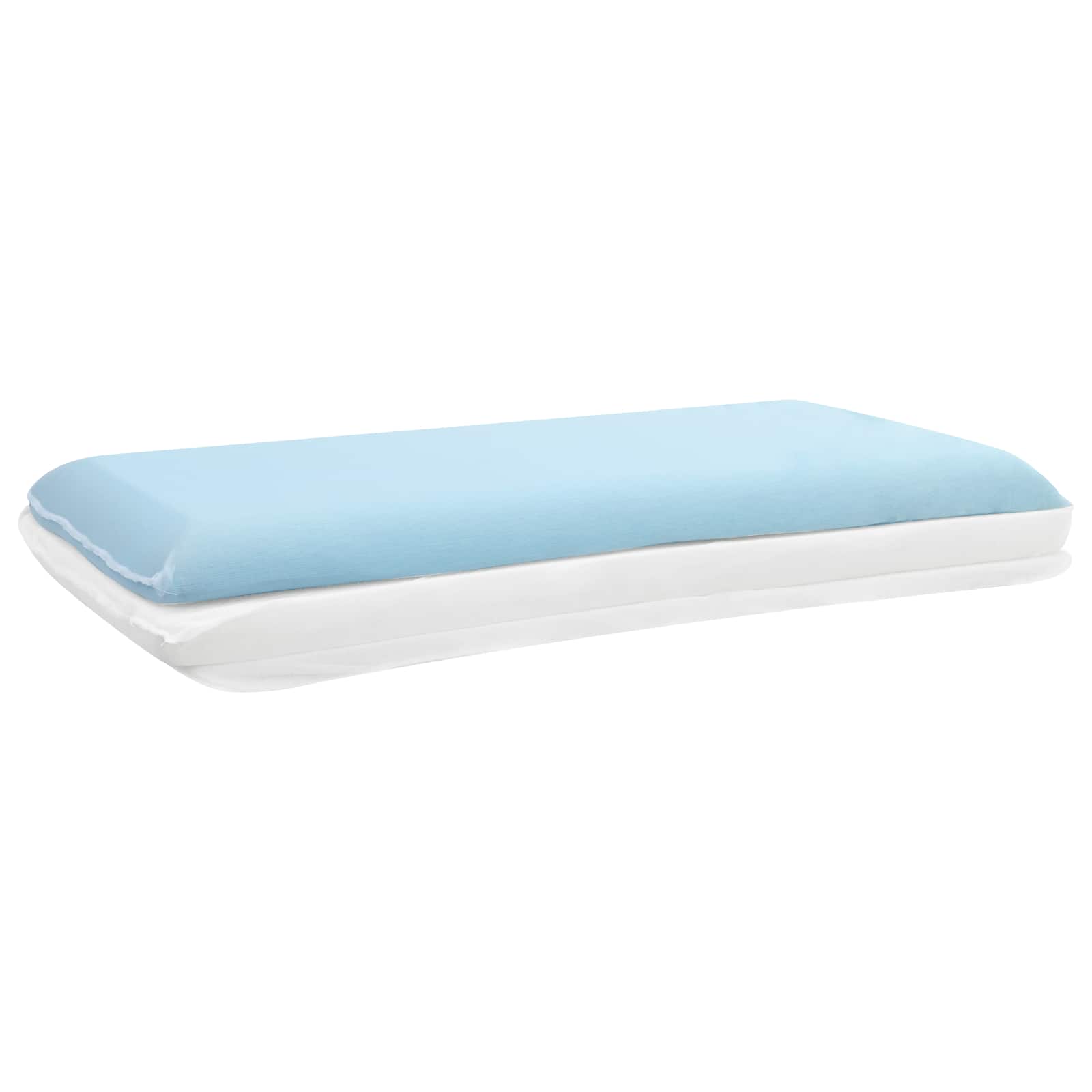 Cuscino da Letto Tinta unita Bianco 70 x 35 x 10 cm Schiuma Gel | homemem39