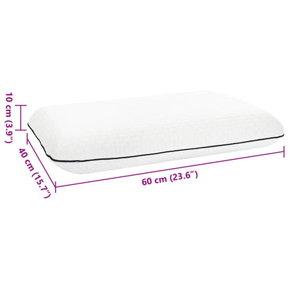 Cuscino da Letto Tinta unita Bianco 60 x 40 x 10 cm Schiuma Gel | homemem39