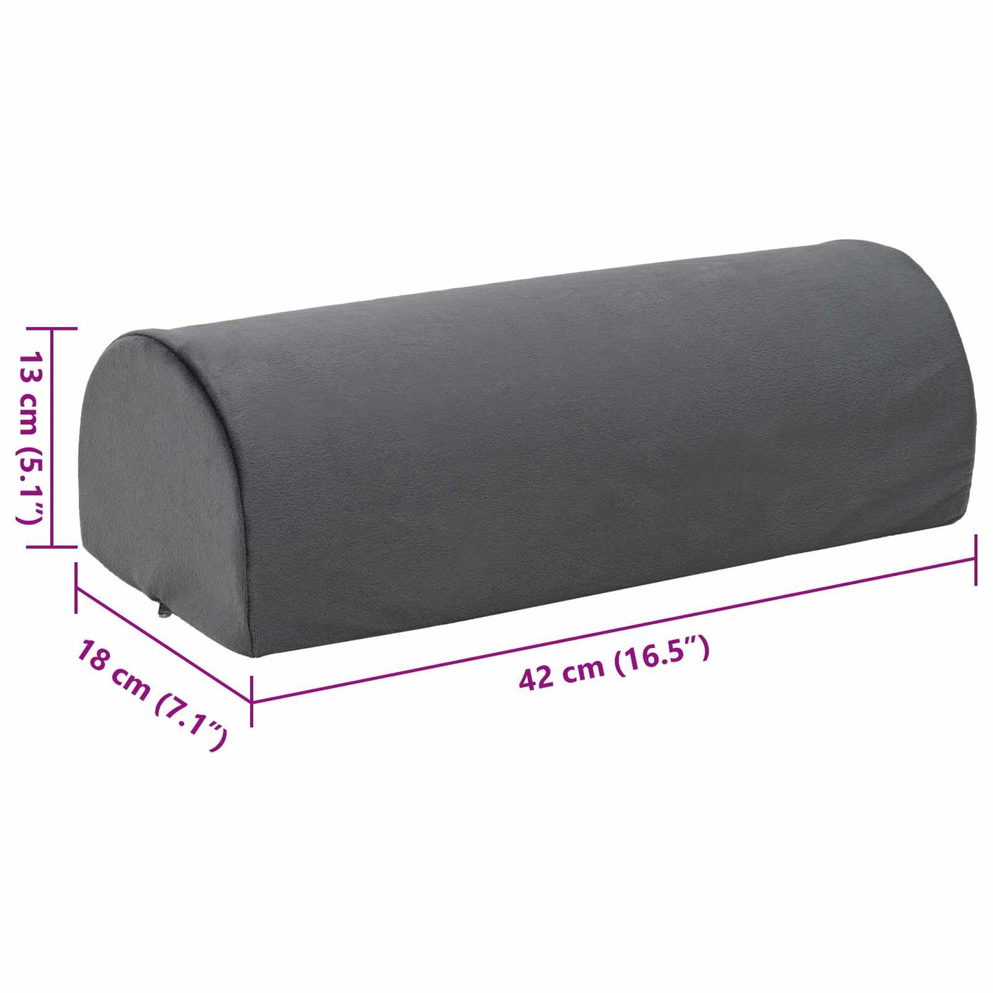 Cuscino per poggiapiedi Grigio 42 x 18 x 13 cm Schiuma PU | homemem39