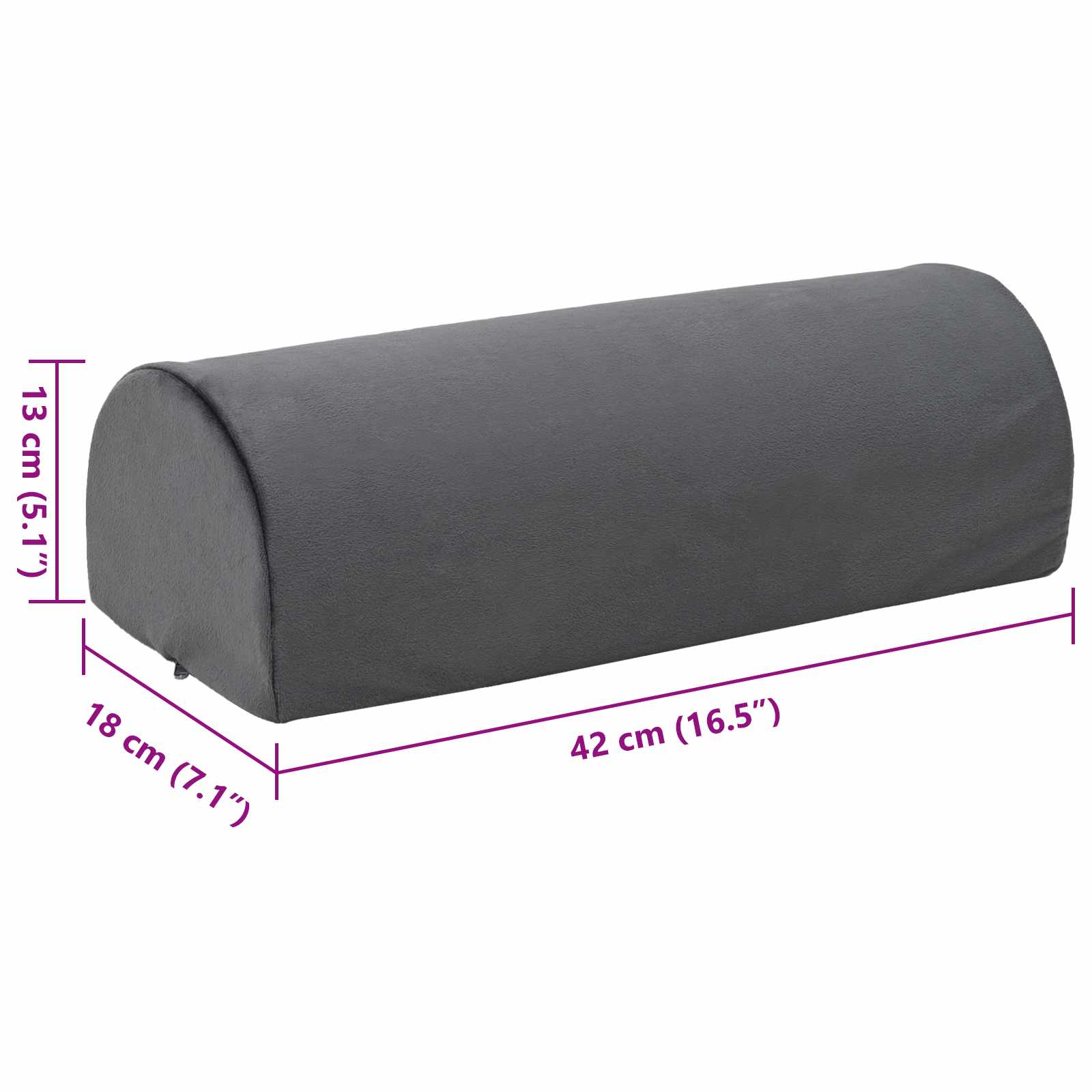 Cuscino per poggiapiedi Grigio 42 x 18 x 13 cm Schiuma PU | homemem39