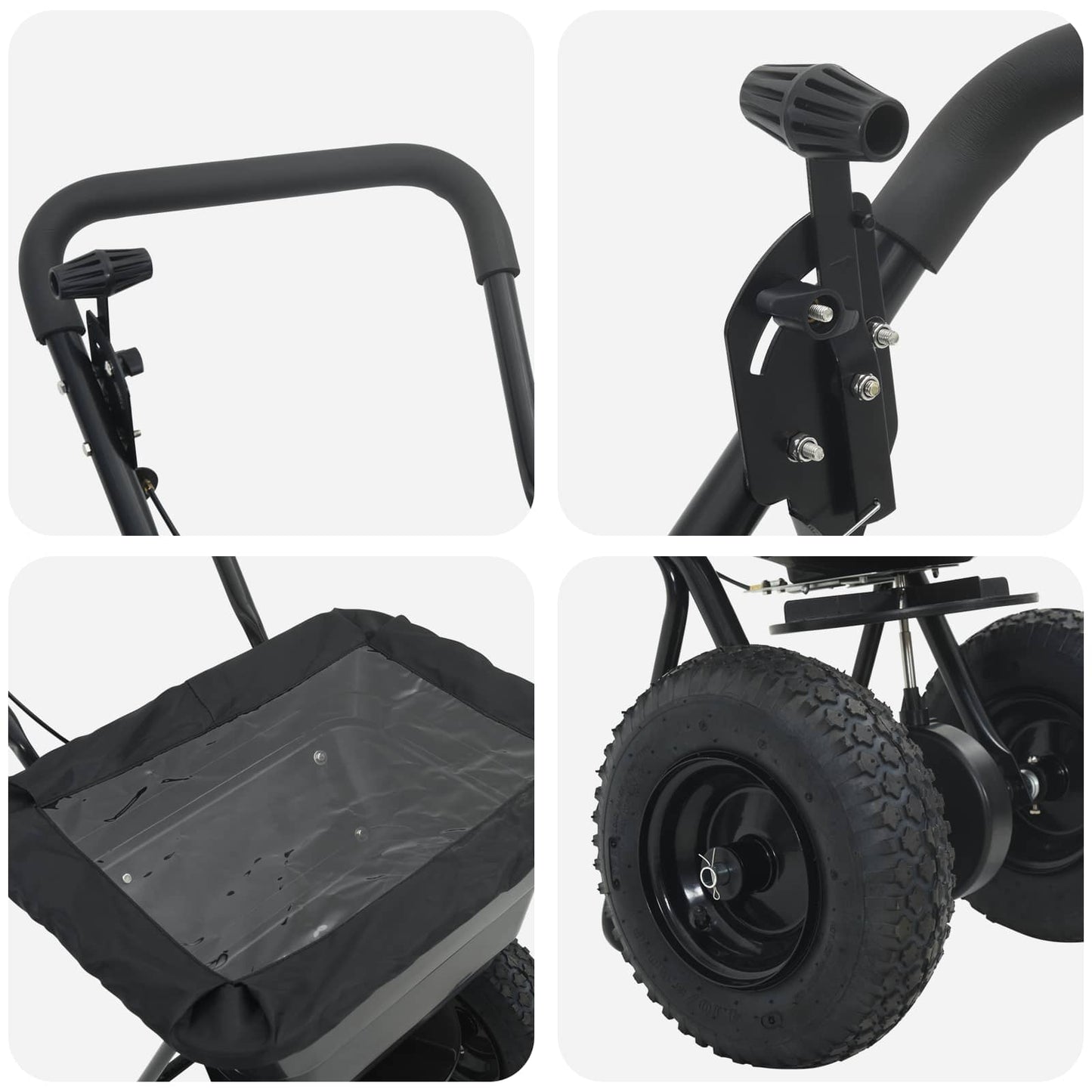 Spanditore Nero 53 x 81,5 x 78 cm PVC e Acciaio